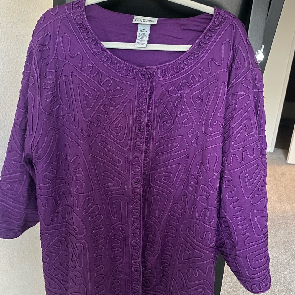 Purple Embroidered Jacket